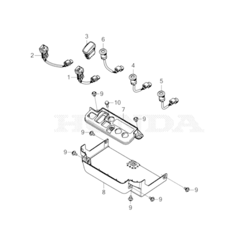 Honda eGX schakelaar paneel